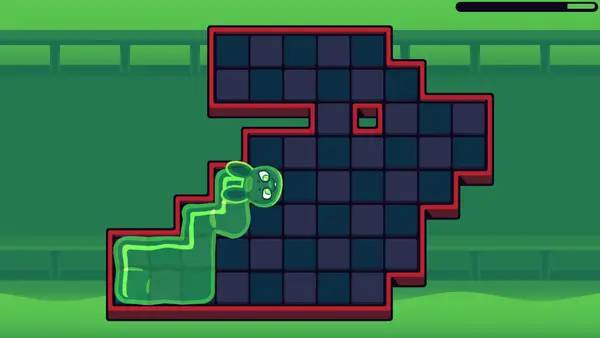 Персонаж Blobun в процессе выполнения задания