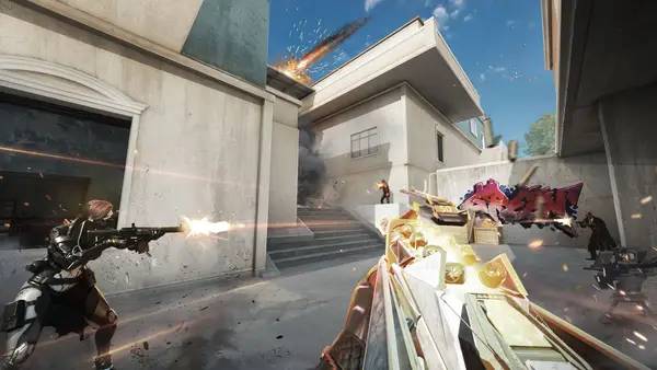 Персонаж Blood Strike в процессе выполнения задания