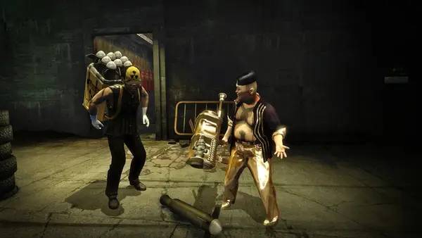 Персонаж Blue Estate The Game в процессе выполнения задания