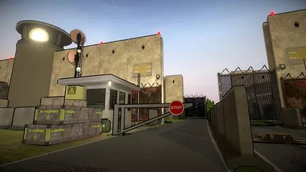 Персонаж Border Force в процессе выполнения задания