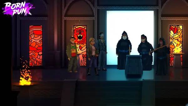 Персонаж Born Punk в процессе выполнения задания