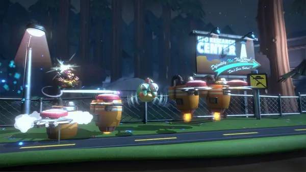 Персонаж Bubsy Paws on Fire! в процессе выполнения задания