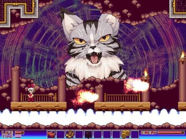 Персонаж Bunny Must Die! Chelsea and the 7 Devils в процессе выполнения задания