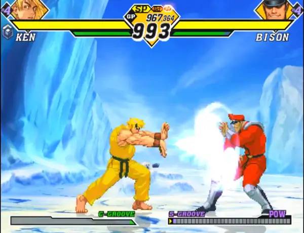 Персонаж Capcom vs. SNK 2  Mark of the Millennium 2001 в процессе выполнения задания