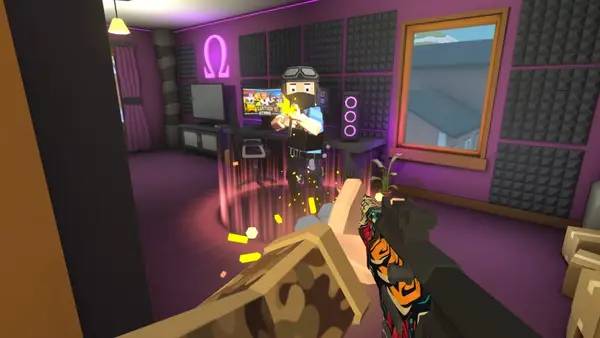 Персонаж Cartoon Strike в процессе выполнения задания