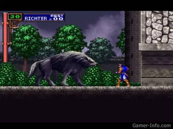 Персонаж Castlevania Symphony of the Night в процессе выполнения задания