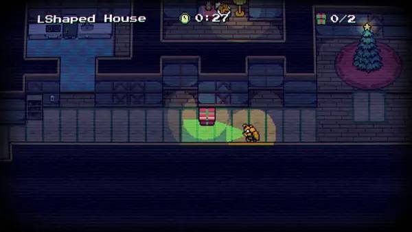 Персонаж Cave Story's Secret Santa в процессе выполнения задания