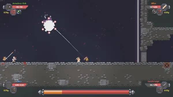 Персонаж Caveblazers Together в процессе выполнения задания