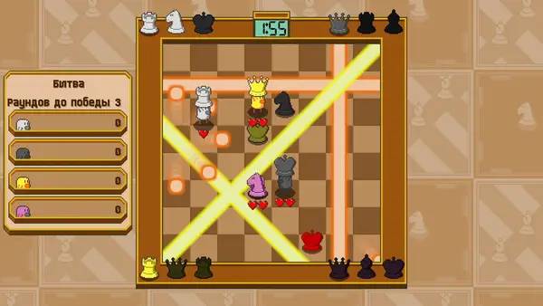 Персонаж Chessplosion в процессе выполнения задания