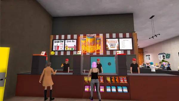 Персонаж Cinema Simulator 2025 в процессе выполнения задания