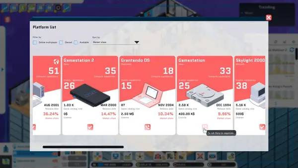 Персонаж City Game Studio  a tycoon about game dev в процессе выполнения задания