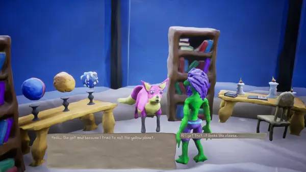 Персонаж Clay Game в процессе выполнения задания