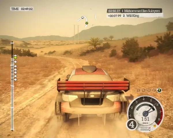 Персонаж Colin McRae DiRT 2 в процессе выполнения задания