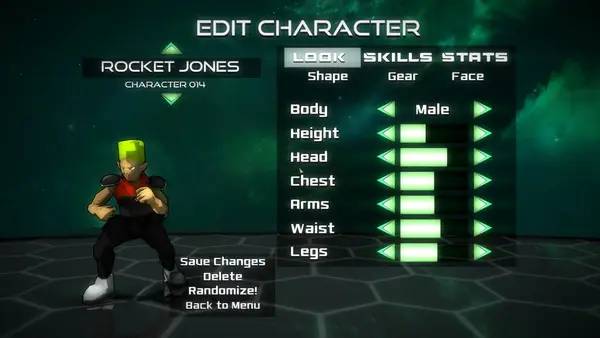 Персонаж Combat Core в процессе выполнения задания