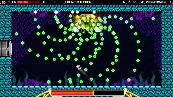 Персонаж CometStriker DX в процессе выполнения задания