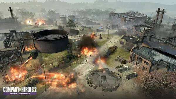 Персонаж Company of Heroes 2 - The British Forces в процессе выполнения задания