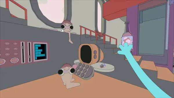 Персонаж Completely Stretchy в процессе выполнения задания