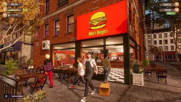 Персонаж Corner Kitchen Fast Food Simulator в процессе выполнения задания
