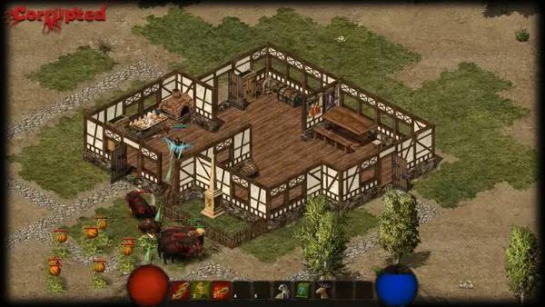 Персонаж Corrupted в процессе выполнения задания