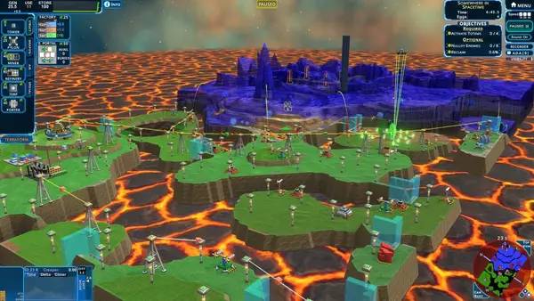 Персонаж Creeper World 4 в процессе выполнения задания