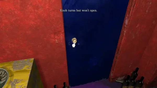 Персонаж CRIMSON ROOM DECADE в процессе выполнения задания