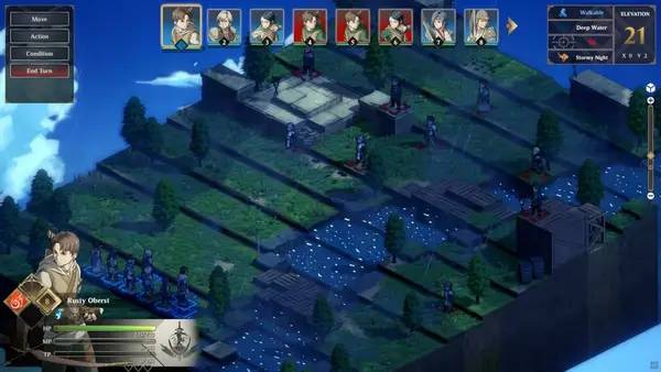 Персонаж Crimson Tactics  The Rise of The White Banner в процессе выполнения задания