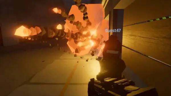 Персонаж Crunch Element в процессе выполнения задания