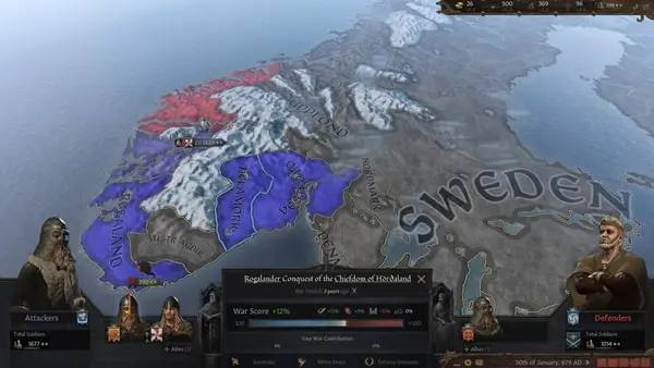 Персонаж Crusader Kings 3 Northern Lords в процессе выполнения задания