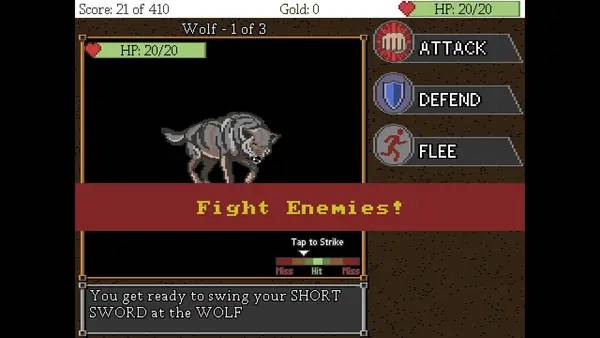 Персонаж Dark Fear в процессе выполнения задания