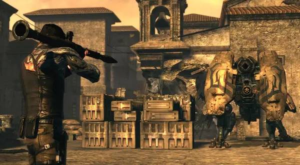 Персонаж Dark Sector в процессе выполнения задания