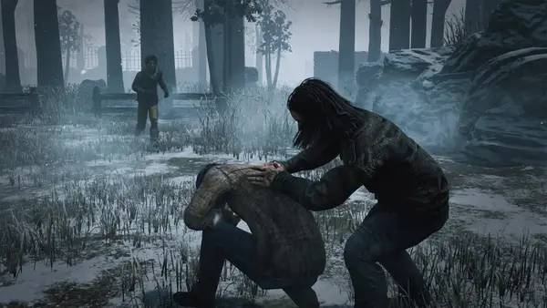 Персонаж Dead by Daylight - Darkness Among Us Chapter в процессе выполнения задания