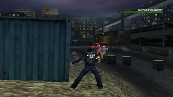 Персонаж Dead to Rights в процессе выполнения задания