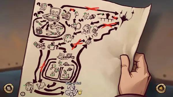 Персонаж Deponia The Complete Journey в процессе выполнения задания