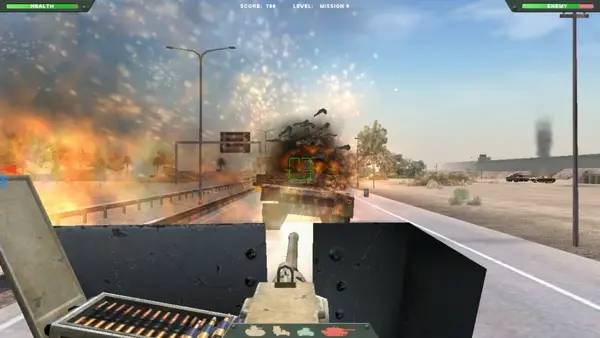 Персонаж Desert Gunner в процессе выполнения задания