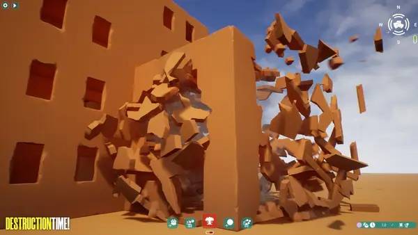 Персонаж Destruction Time! в процессе выполнения задания