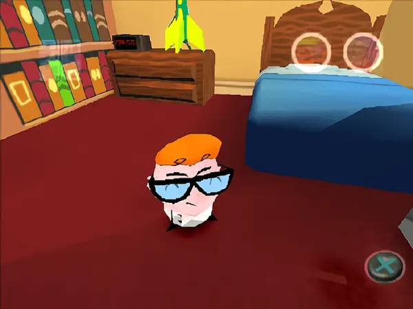 Персонаж Dexter's Laboratory  Mandark's Lab  в процессе выполнения задания