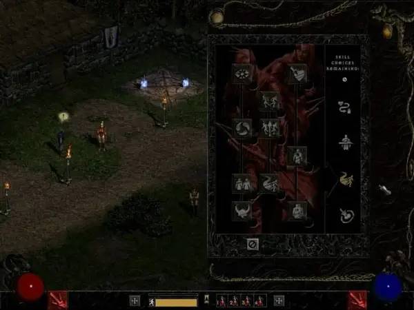 Персонаж Диабло 2 в процессе выполнения задания