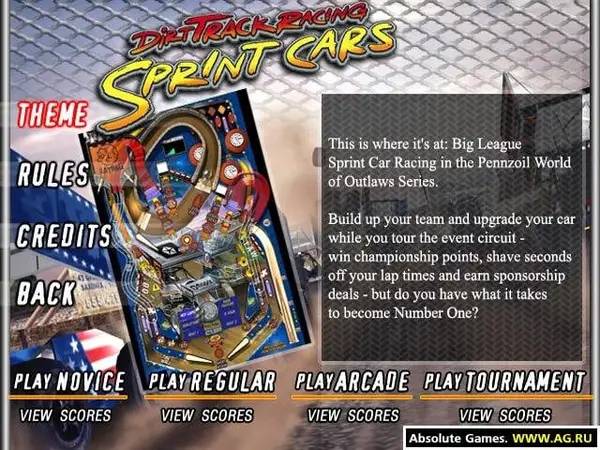 Персонаж Dirt Track Racing Pinball в процессе выполнения задания