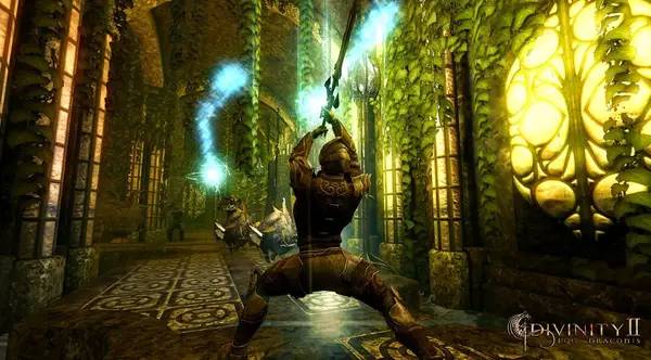 Персонаж Divinity 2 Ego Draconis в процессе выполнения задания