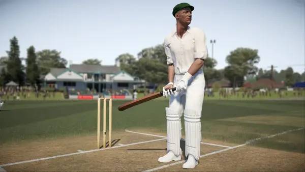 Персонаж Don Bradman Cricket 17 в процессе выполнения задания