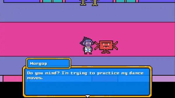 Персонаж DON'T GIVE UP A Cynical Tale в процессе выполнения задания