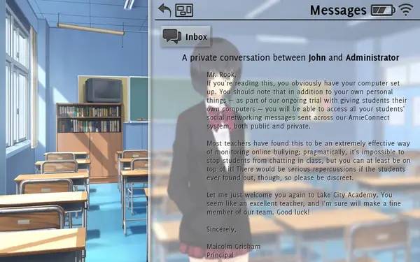 Персонаж Don't take it personally, babe, it just ain't your story в процессе выполнения задания