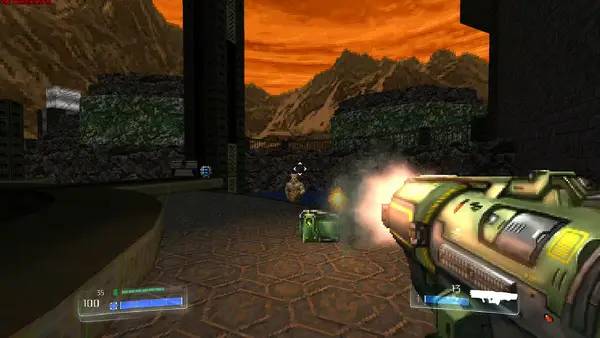 Персонаж Doom - Embers Of Armageddon в процессе выполнения задания