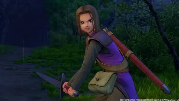 Персонаж DRAGON QUEST 11  Echoes of an Elusive Age в процессе выполнения задания