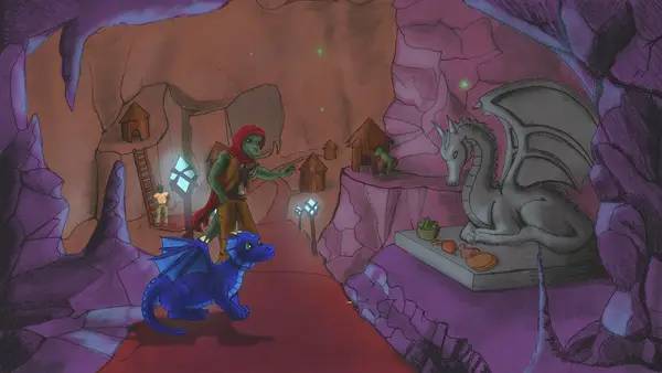 Персонаж Dragon's Wake в процессе выполнения задания