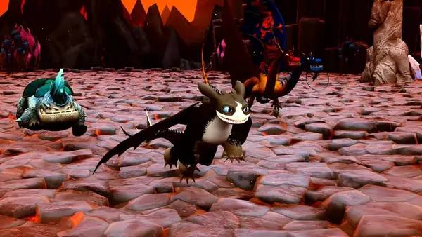 Персонаж DreamWorks Dragons Legends of The Nine Realms в процессе выполнения задания