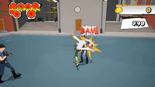 Персонаж DRUMGUY в процессе выполнения задания