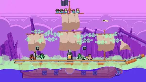 Персонаж Duel on Board в процессе выполнения задания