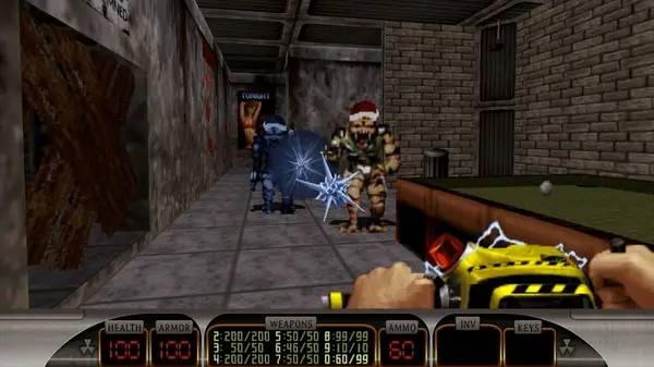 Персонаж Duke Nukem 3D Megaton Edition в процессе выполнения задания