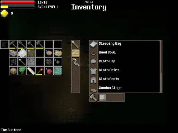 Персонаж Erth в процессе выполнения задания